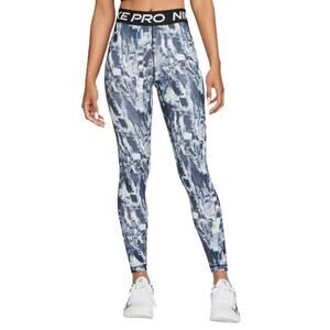 Nike Dri-Fit Grey Blue Graphic Marbled Ice Pro Leggings 2XL